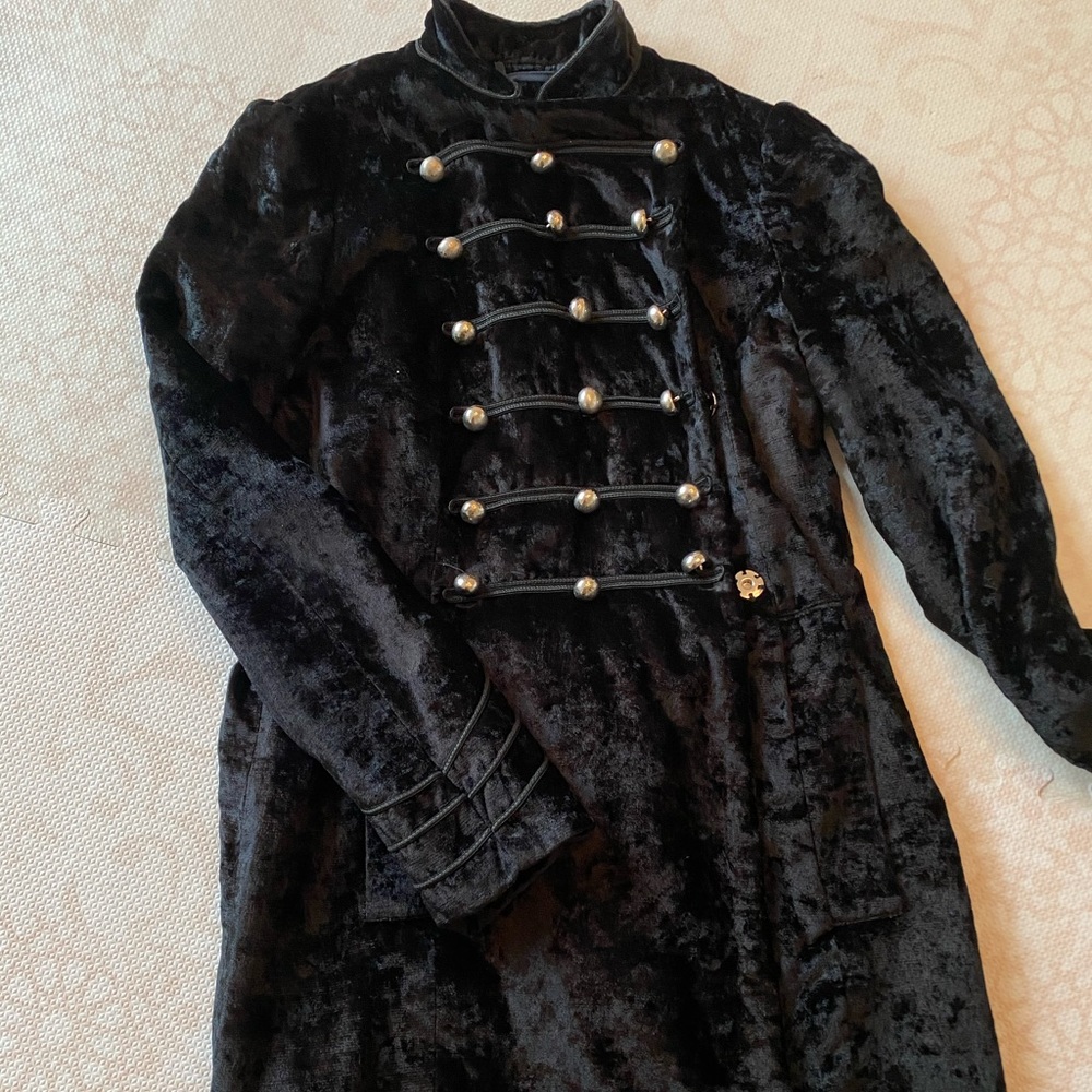 COPY - Marc Jacobs black crushed velvet coat size Xs